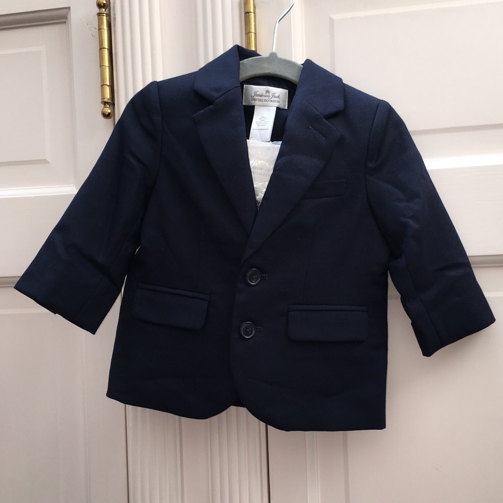 Janie and Jack Navy Blue Infant Baby Blazer - Picture 2 of 6